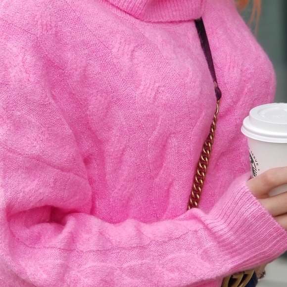 Pink Cable Knit Sweater - Picture 4 of 4